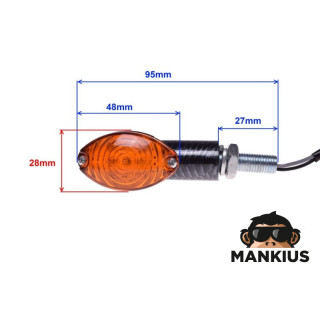 LAMP, TURN SIGNAL CARBON-LOOK, AMBER LENS, LED