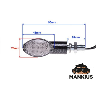 LAMP, TURN SIGNAL CARBON-LOOK, CLEAR LENS, LED,