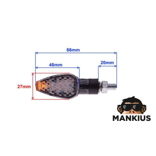 LAMP, TURN SIGNAL CARBON-LOOK, CLEAR LENS,+AMBER LED,