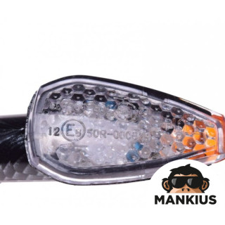 LAMP, TURN SIGNAL CARBON-LOOK, CLEAR LENS,+AMBER LED,