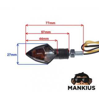 LAMP, TURN SIGNAL INDICATOR FRONT CLEAR LENS BLACK