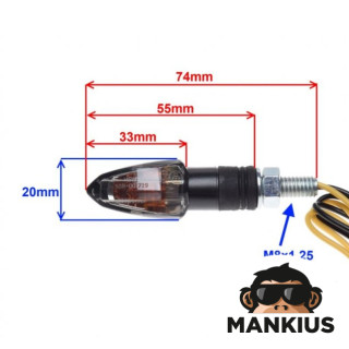 LAMP, TURN SIGNAL INDICATOR FRONT CLEAR LENS BLACK