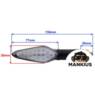 LAMP, TURN SIGNAL INDICATOR LED CLEAR LENS BLACK