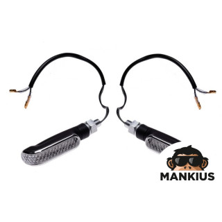 LAMP, TURN SIGNAL MATT BLACK CLEAR LENS LED