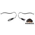 LEMPAS, POSUSIŲJŲ SIGNALO MINI JUODAS CLEAR lęšis, LED,