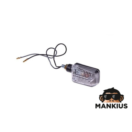 LAMP, TURN SIGNAL MINI BLACK CLEAR SHORT