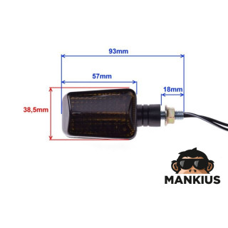 LAMP, TURN SIGNAL MINI BLACK TINTED SHORT