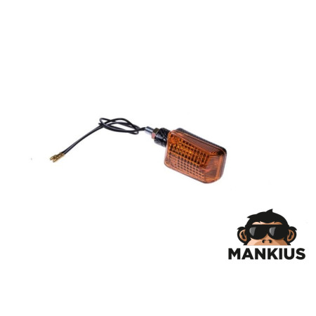 LAMP, TURN SIGNAL MINI CARBON-LOOK AMBER SHORT