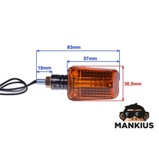 LAMP, TURN SIGNAL MINI CARBON-LOOK AMBER SHORT