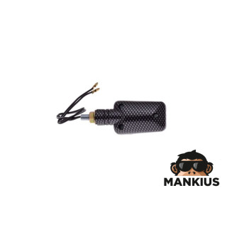 LAMP, TURN SIGNAL MINI CARBON-LOOK CLEAR SHORT