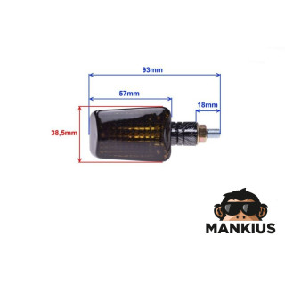 LAMP, TURN SIGNAL MINI CARBON-LOOK TINTED SHORT