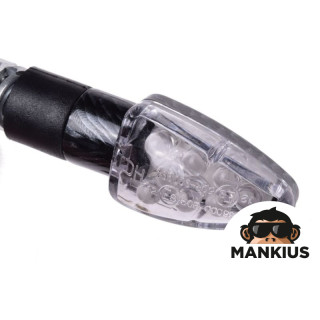 LAMP, TURN SIGNAL MINI CARBON-LOOK, CLEAR LENS, LED,