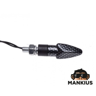 LAMP, TURN SIGNAL MINI CARBON-LOOK, CLEAR LENS, LED,