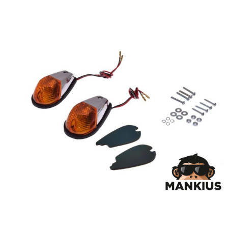 LAMP, TURN SIGNAL ON-FAIRING HONDA CHROME PAIR