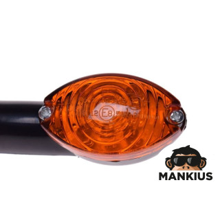 LAMP, TURN SIGNAL, BLACK, AMBER LENS, LED, BLACK