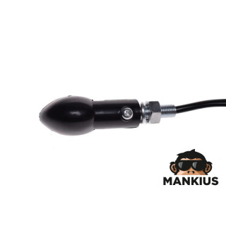 LAMP, TURN SIGNAL, BLACK, AMBER LENS, LED, BLACK