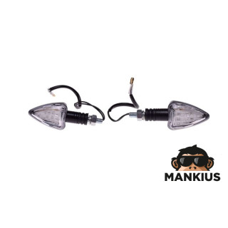 LAMP, TURN SIGNAL, BLACK, CONE, CLEAR LENS, LED CN