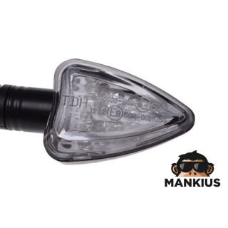 LAMP, TURN SIGNAL, BLACK, CONE, CLEAR LENS, LED CN