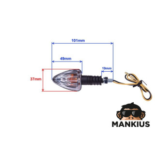 LAMP, TURN SIGNAL, CONE, CLEAR LENS, CUTS