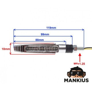 LAMP, TURN SIGNAL, DYNAMIC SEQUENCE, LED, CHROME