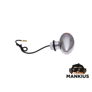 LAMP, TURN SIGNAL, FENDER MOUNT, CHROME, DROP-SHAPED, PAIR