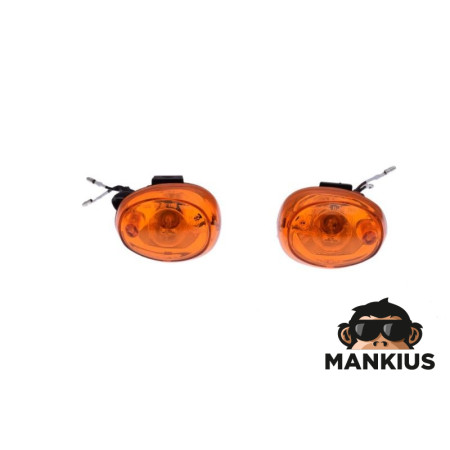 LAMP, TURN SIGNAL, FRONT, AMBER LENS, PAIR