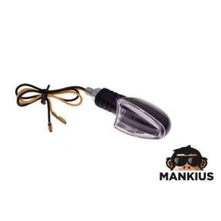 LAMP, TURN SIGNAL, OVAL, CARBON-LOOK, CLEAR LENS, RH FRONT