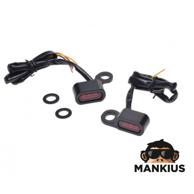 MINI LED FRONT TURN SIGNAL LIGHT FOR HARLEY BLACK