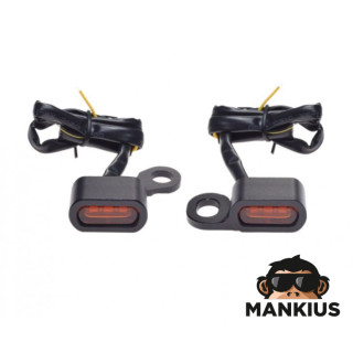 MINI LED PRIEKINĖ PASUKIMO SIGNALINĖ LEMPUTĖ, SKIRTA HARLEY BLACK