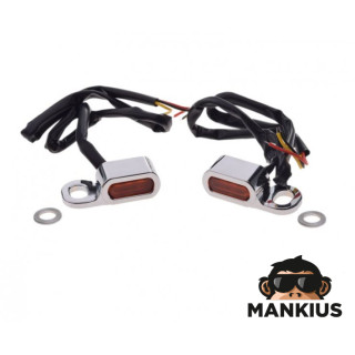 MINI LED FRONT TURN SIGNAL LIGHT FOR HARLEY CHROME