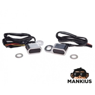 MINI LED PRIEKINĖ PASUKIMO SIGNALINĖ LEMPUTĖ, SKIRTA HARLEY CHROME