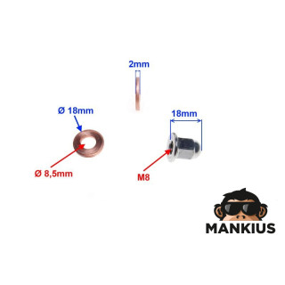 NUT + WASHER SET, CYLINDER STUD BOLT 156FMI ENGINE