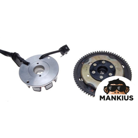 MAGNETO ASSY, STATOR+FLYWHEEL AM6