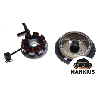 MAGNETO ASSY, STATOR+FLYWHEEL AM6