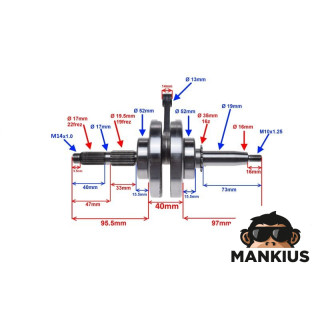 CRANKSHAFT ASSY XY140 ENGINE