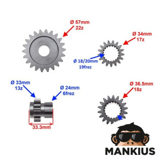 GEAR SET, XY140 ENGINE