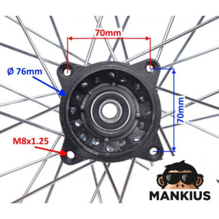 REAR WHEEL ASSY 1.85-12 FOR PIT BIKE HONDA CRF50