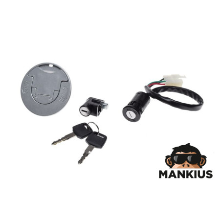 LOCK SET W/IGNITION SWITCH AND FUEL CAP FOR BASHAN BS200 250-7