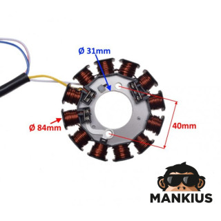 STATOR-GENERATOR 12 COILS FOR YAMAHA DT 50