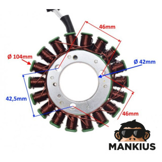 STATOR-GENERATOR 18 COILS FOR YAMAHA TMAX 500 04-07