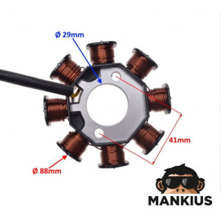 STATOR-GENERATOR 8 COILS FOR SYM PEUGEOT 50 4T