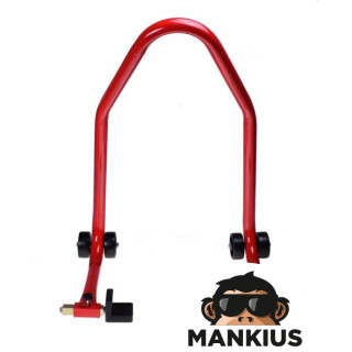 MOTORCYCLE REAR WHEEL STAND LIFT, INCL. SPARE WHEELS