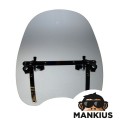 WINDSHIELD, CHROMED FITTING SMOKED