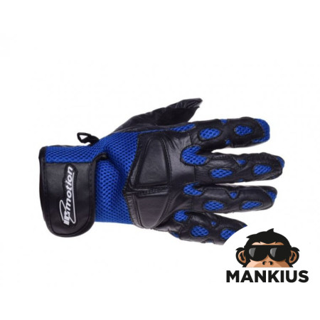 GLOVES BLACK-BLUE MESH M