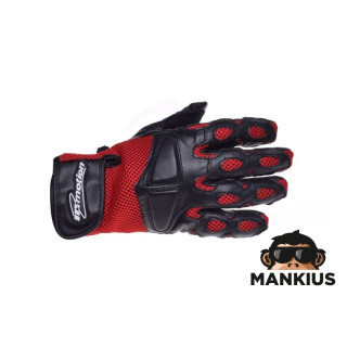 GLOVES BLACK-RED MESH L