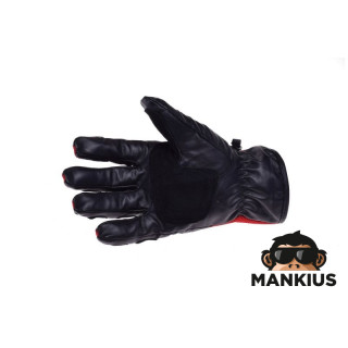 GLOVES BLACK-RED MESH L