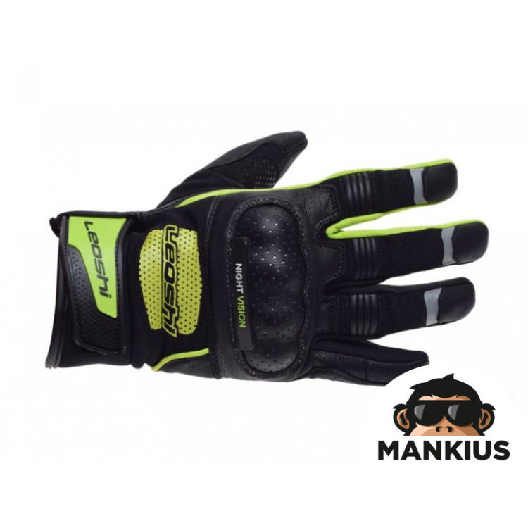 GLOVES LEOSHI BLACK GREEN L