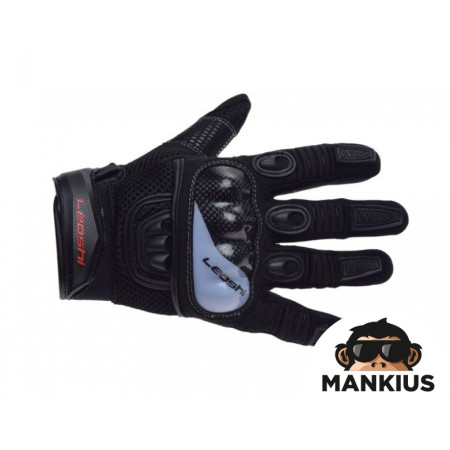 GLOVES LEOSHI MESH BLACK GRAY M