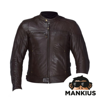 JACKET LEOSHI BACK FIELD LEATHER BROWN L