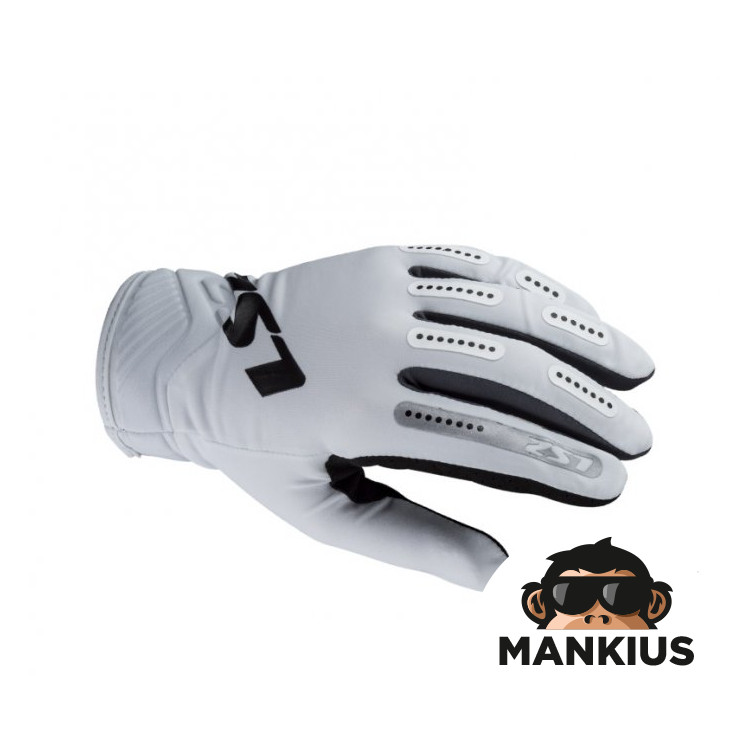 LS2 BEND MAN GLOVES WHITE GREY L